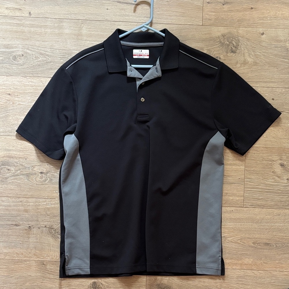 Grand Slam Black and Gray Men's Golf Polo Shirt